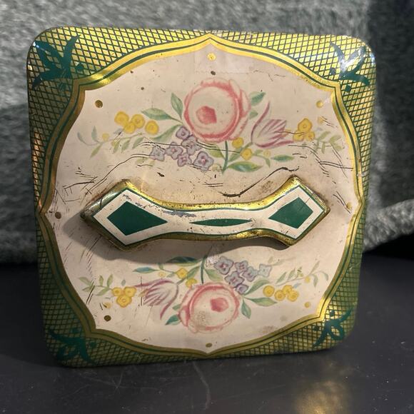 Candy Tin Container Made in Western Germany Vintage Floral - Picture 11 of 11